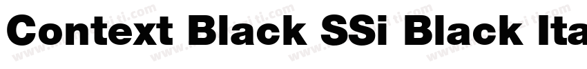 Context Black SSi Black Italic字体转换